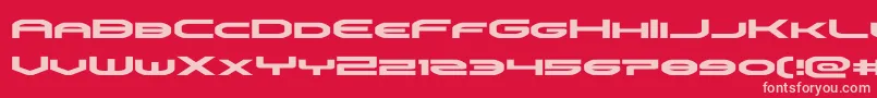 フォントomniboyexpand – 赤い背景にピンクのフォント