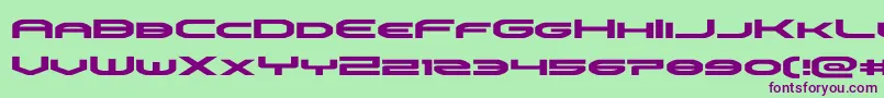 omniboyexpand Font – Purple Fonts on Green Background