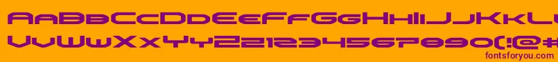 omniboyexpand Font – Purple Fonts on Orange Background