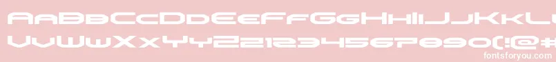 Fonte omniboyexpand – fontes brancas em um fundo rosa