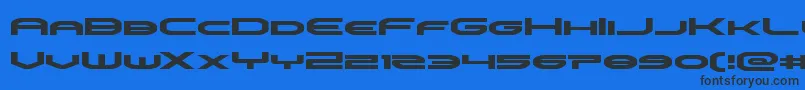 Шрифт omniboyexpand – чёрные шрифты на синем фоне