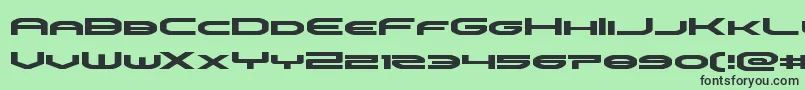 フォントomniboyexpand – 緑の背景に黒い文字