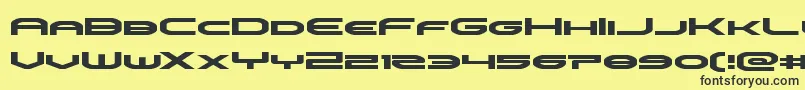 omniboyexpand-fontti – mustat fontit keltaisella taustalla