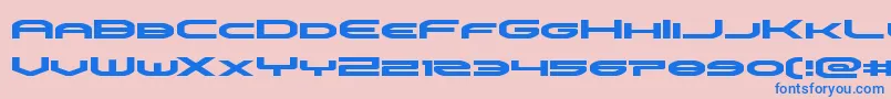 omniboyexpand-fontti – siniset fontit vaaleanpunaisella taustalla