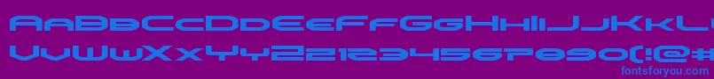 omniboyexpand Font – Blue Fonts on Purple Background