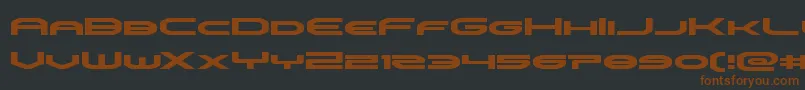 omniboyexpand-fontti – ruskeat fontit mustalla taustalla
