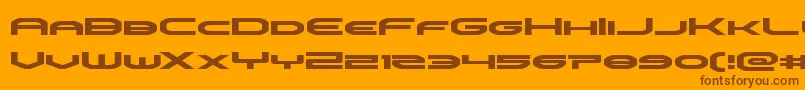 omniboyexpand Font – Brown Fonts on Orange Background