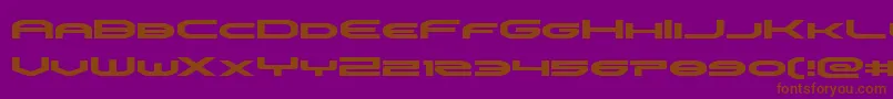 omniboyexpand-fontti – ruskeat fontit violetilla taustalla
