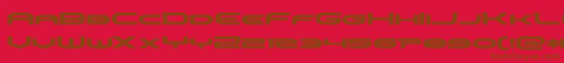 Czcionka omniboyexpand – brązowe czcionki na czerwonym tle