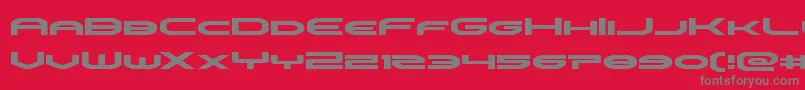 omniboyexpand-fontti – harmaat kirjasimet punaisella taustalla