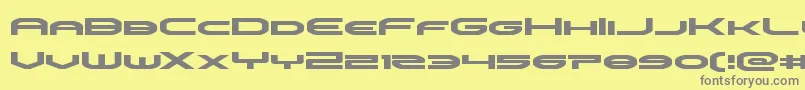omniboyexpand-fontti – harmaat kirjasimet keltaisella taustalla