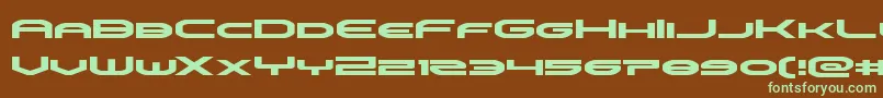 omniboyexpand-fontti – vihreät fontit ruskealla taustalla