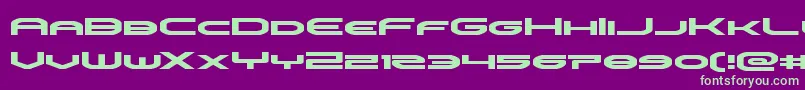 フォントomniboyexpand – 紫の背景に緑のフォント