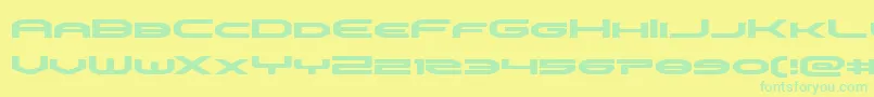 omniboyexpand-fontti – vihreät fontit keltaisella taustalla