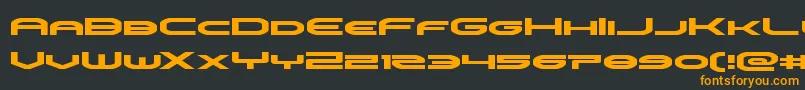 omniboyexpand Font – Orange Fonts on Black Background