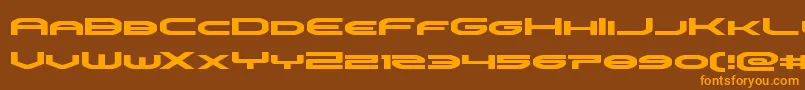 omniboyexpand Font – Orange Fonts on Brown Background