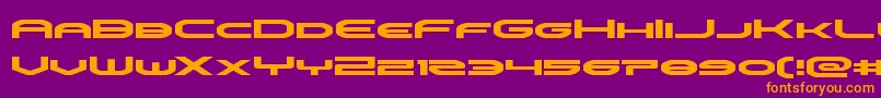 omniboyexpand-fontti – oranssit fontit violetilla taustalla