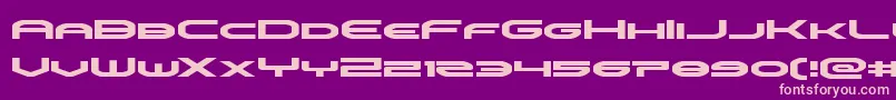 omniboyexpand-fontti – vaaleanpunaiset fontit violetilla taustalla