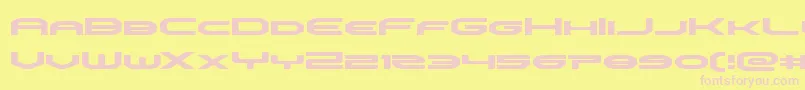 omniboyexpand Font – Pink Fonts on Yellow Background