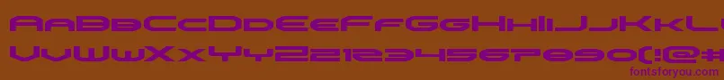 omniboyexpand-fontti – violetit fontit ruskealla taustalla