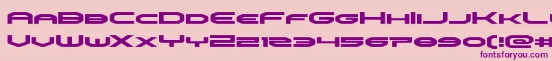 フォントomniboyexpand – ピンクの背景に紫のフォント