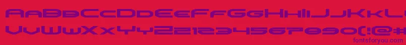 omniboyexpand-fontti – violetit fontit punaisella taustalla