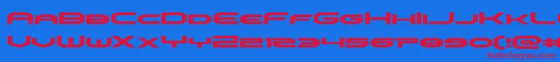 omniboyexpand-fontti – punaiset fontit sinisellä taustalla