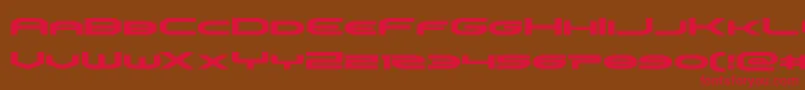 omniboyexpand-fontti – punaiset fontit ruskealla taustalla