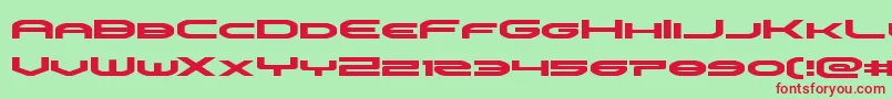 omniboyexpand-fontti – punaiset fontit vihreällä taustalla