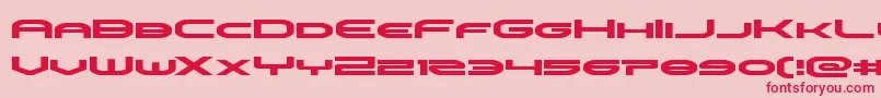 omniboyexpand-fontti – punaiset fontit vaaleanpunaisella taustalla