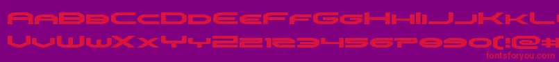 omniboyexpand-fontti – punaiset fontit violetilla taustalla