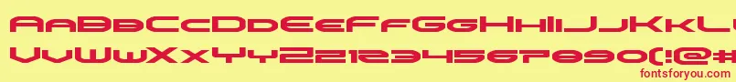 omniboyexpand-fontti – punaiset fontit keltaisella taustalla
