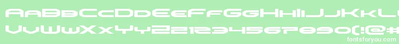 omniboyexpand-fontti – valkoiset fontit vihreällä taustalla