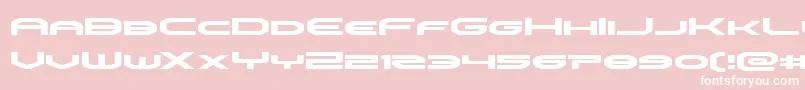 omniboyexpand-fontti – valkoiset fontit vaaleanpunaisella taustalla