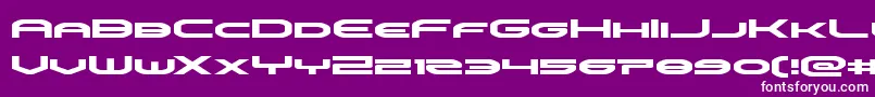 omniboyexpand-fontti – valkoiset fontit violetilla taustalla