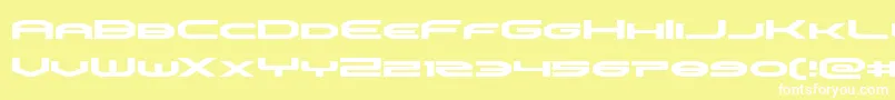 omniboyexpand-fontti – valkoiset fontit keltaisella taustalla