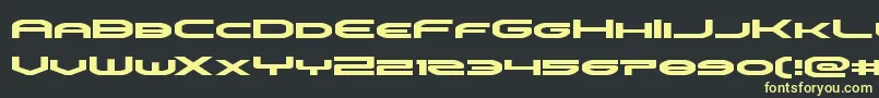 omniboyexpand-fontti – keltaiset fontit mustalla taustalla