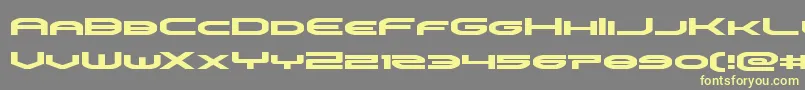 omniboyexpand-fontti – keltaiset fontit harmaalla taustalla