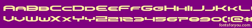 フォントomniboyexpand – 紫の背景に黄色のフォント