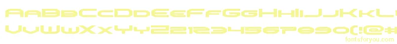 フォントomniboyexpand – 白い背景に黄色の文字