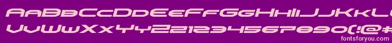 omniboyexpandital-Schriftart – Rosa Schriften auf violettem Hintergrund