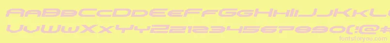 omniboyexpandital Font – Pink Fonts on Yellow Background