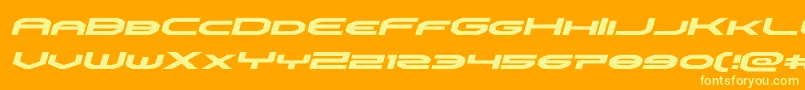 omniboyexpandital Font – Yellow Fonts on Orange Background