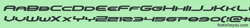 omniboyexpandital Font – Black Fonts on Green Background