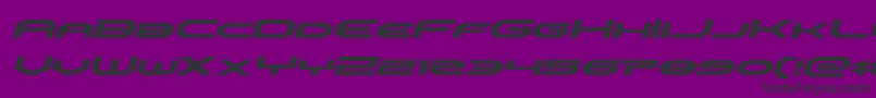 omniboyexpandital-fontti – mustat fontit violetilla taustalla