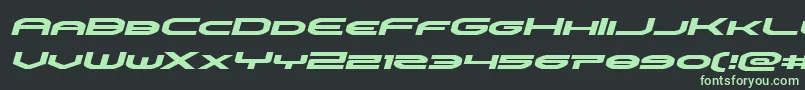 omniboyexpandital Font – Green Fonts on Black Background