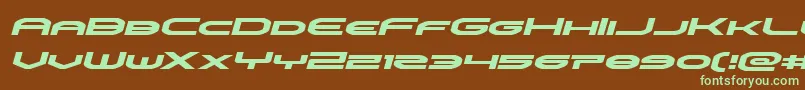 omniboyexpandital Font – Green Fonts on Brown Background