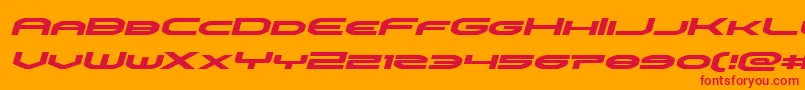 omniboyexpandital Font – Red Fonts on Orange Background