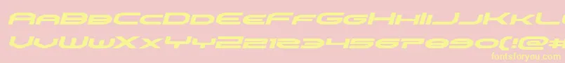 omniboyexpandital Font – Yellow Fonts on Pink Background