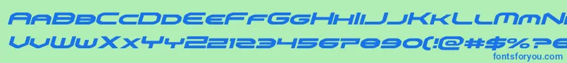 omniboyital Font – Blue Fonts on Green Background